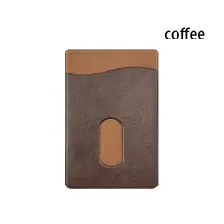 Universal PU Leather Adhesive Phone Wallet and Card Holder (Coffee)