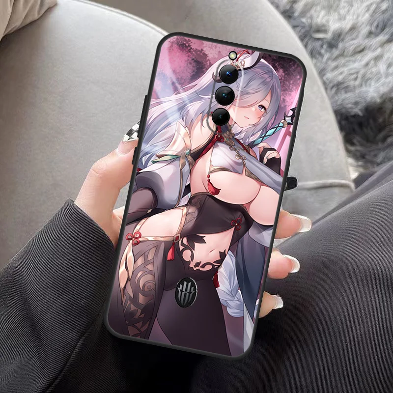 Genshin Anime Shenhe Protective Phone Case Cover