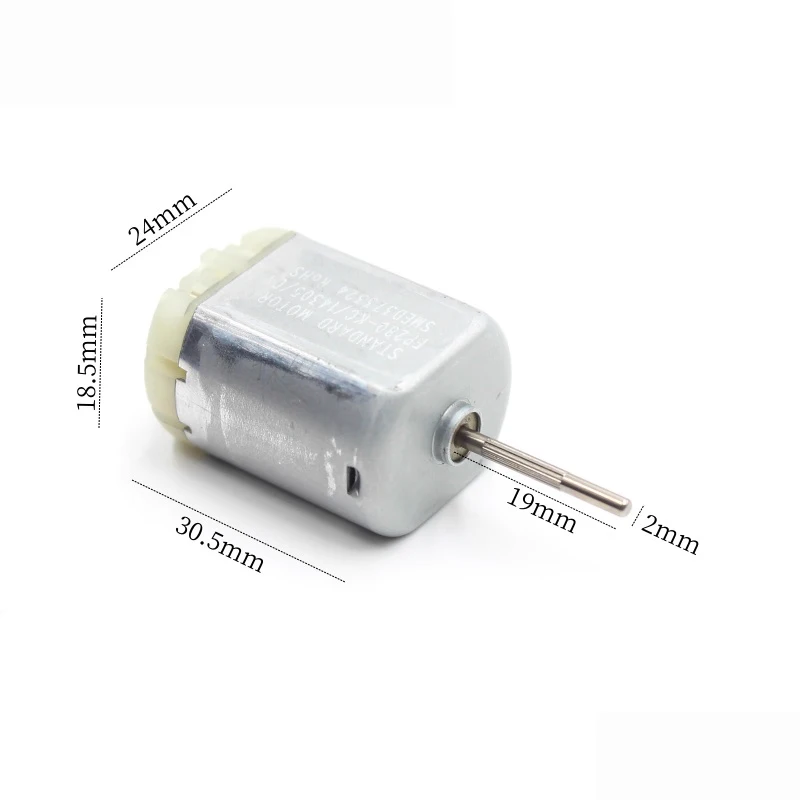 미니 24mm FP280-KC/14305 전기 모터(널링 샤프트 포함) 11500RPM DC 12V 18V 24V DIY 자동차 도어락 및 백미러용