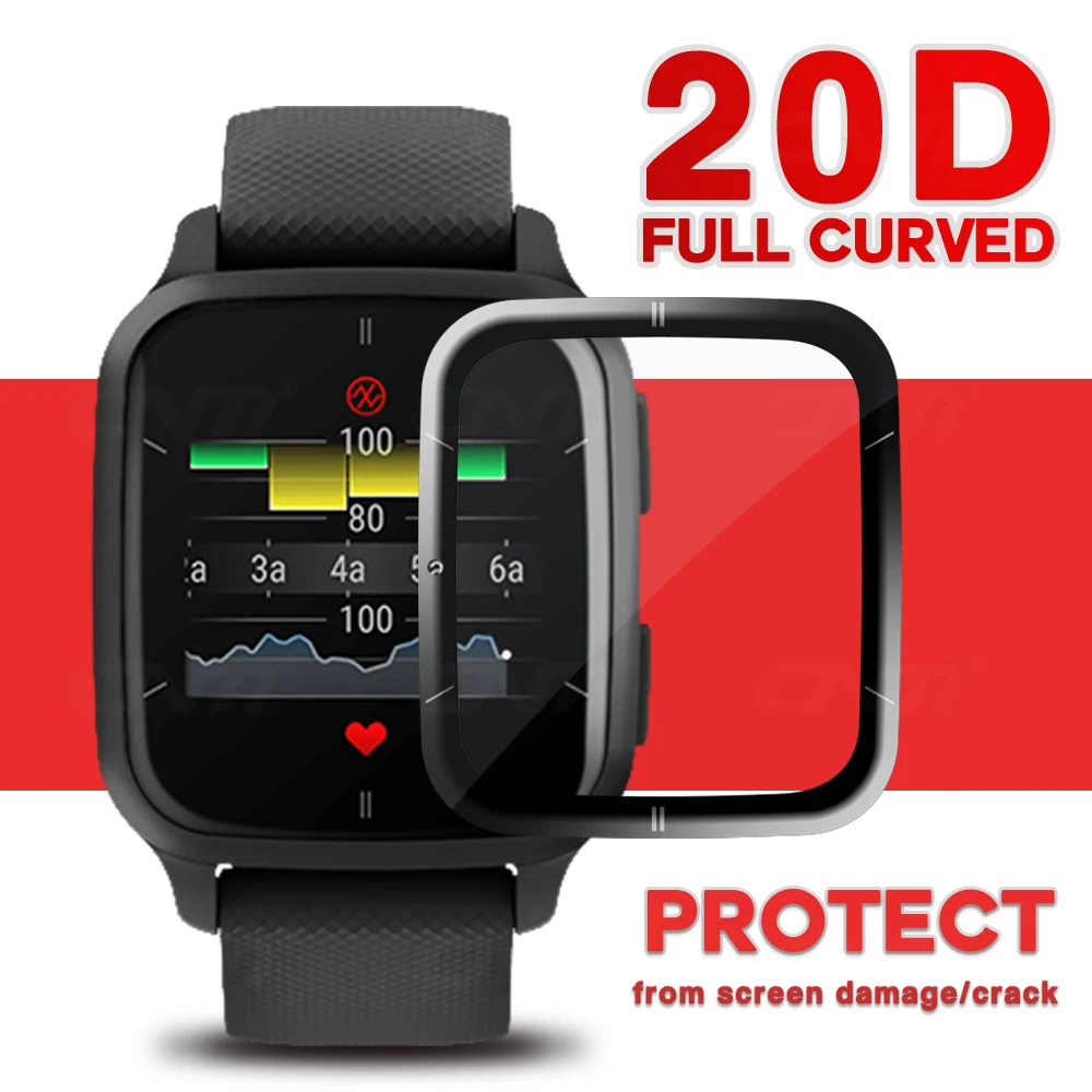 9H Tempered Glass+PC Case for Garmin Venu SQ 2 Watch Protection Case on for  Garmin sq 2 SQ2 Music Protective Cover Accessories