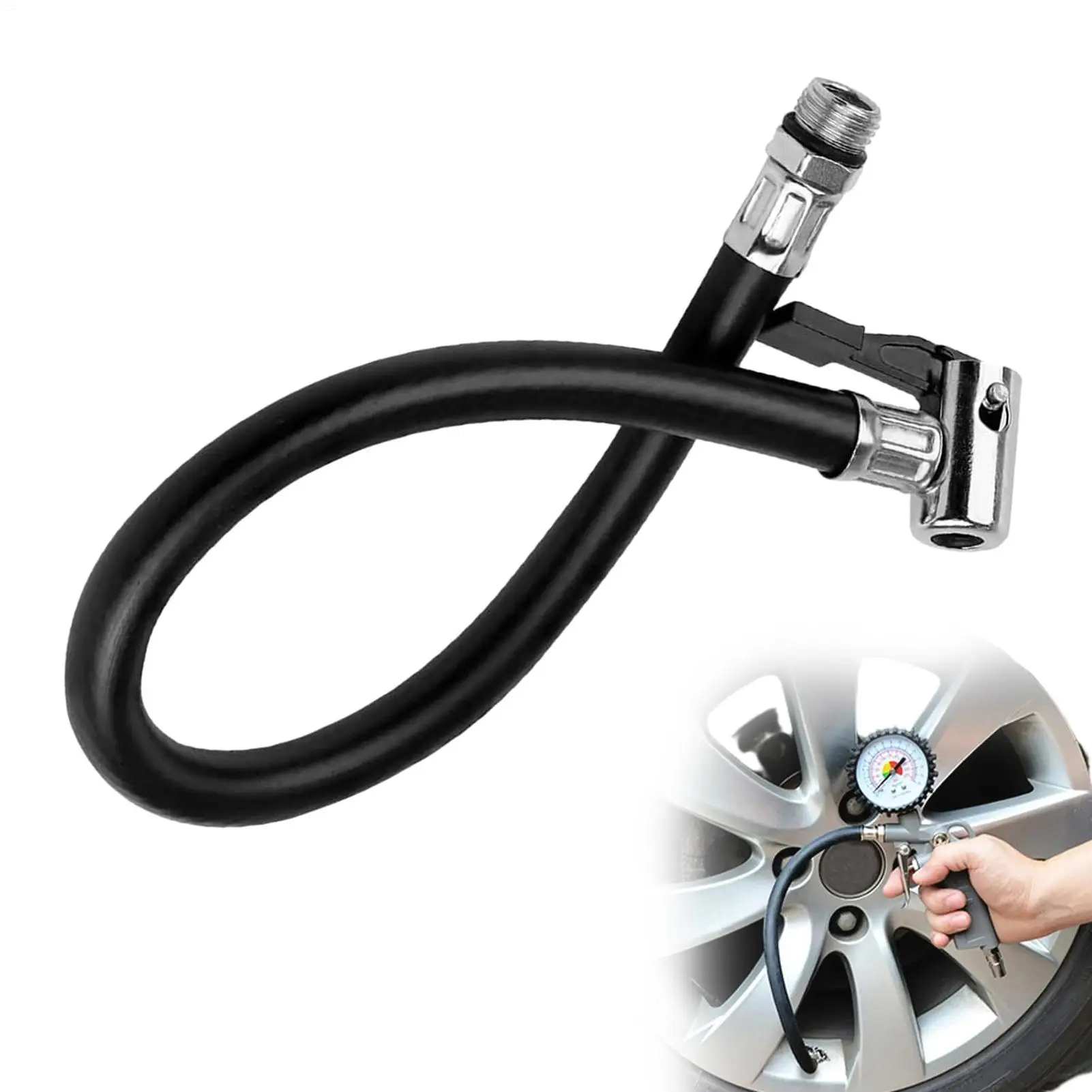 Car Tire Air Inflator Hose Inflatable Pump Extension Tube Adapter Twist Tyre Air Connection Bike Motorcycle