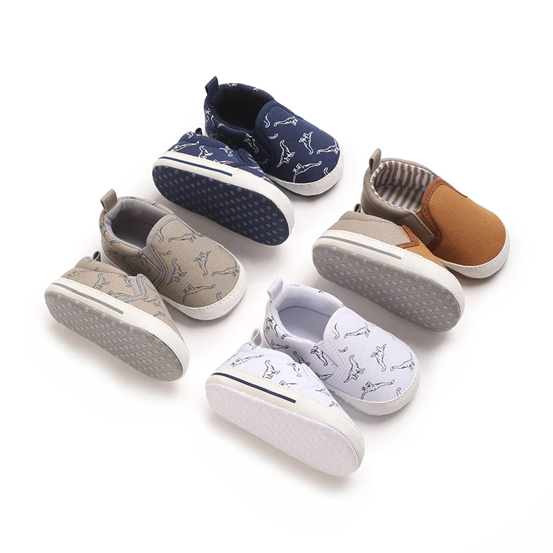 New Girls' Boys' Canvas Shoes Soft Sole Preschool Children's Flat Shoes 0-18M Newborn Leisure Sports Shoes Boys' Flat Shoes 1