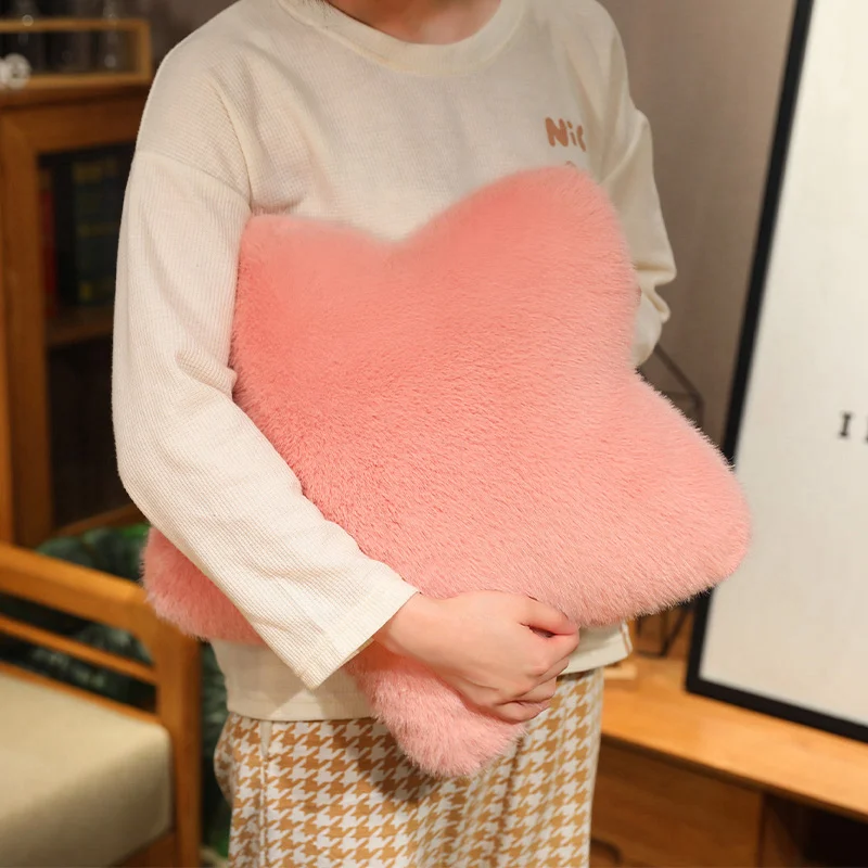 Moon Star Heart Sky Pillow Plush Purple Pink Yellow Fluffy Cushion Decor Sofa Chair Back Support Party Prop Ladies Gift 3