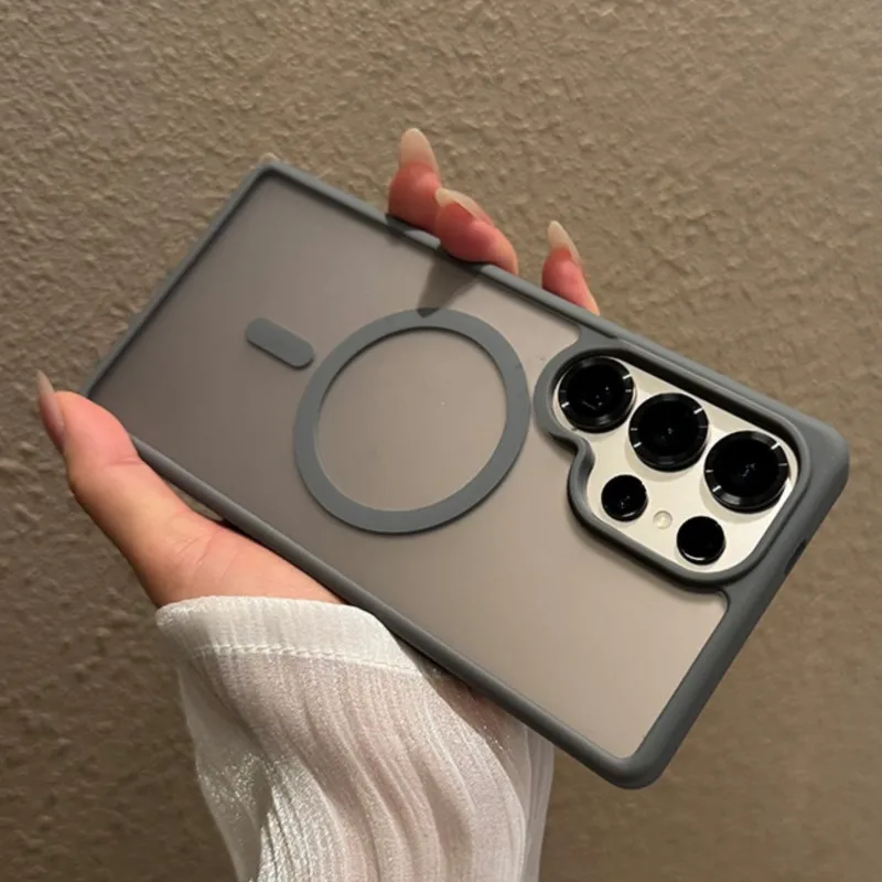 Luxury Matte Clear MagSafe-Compatible Protective Phone Case