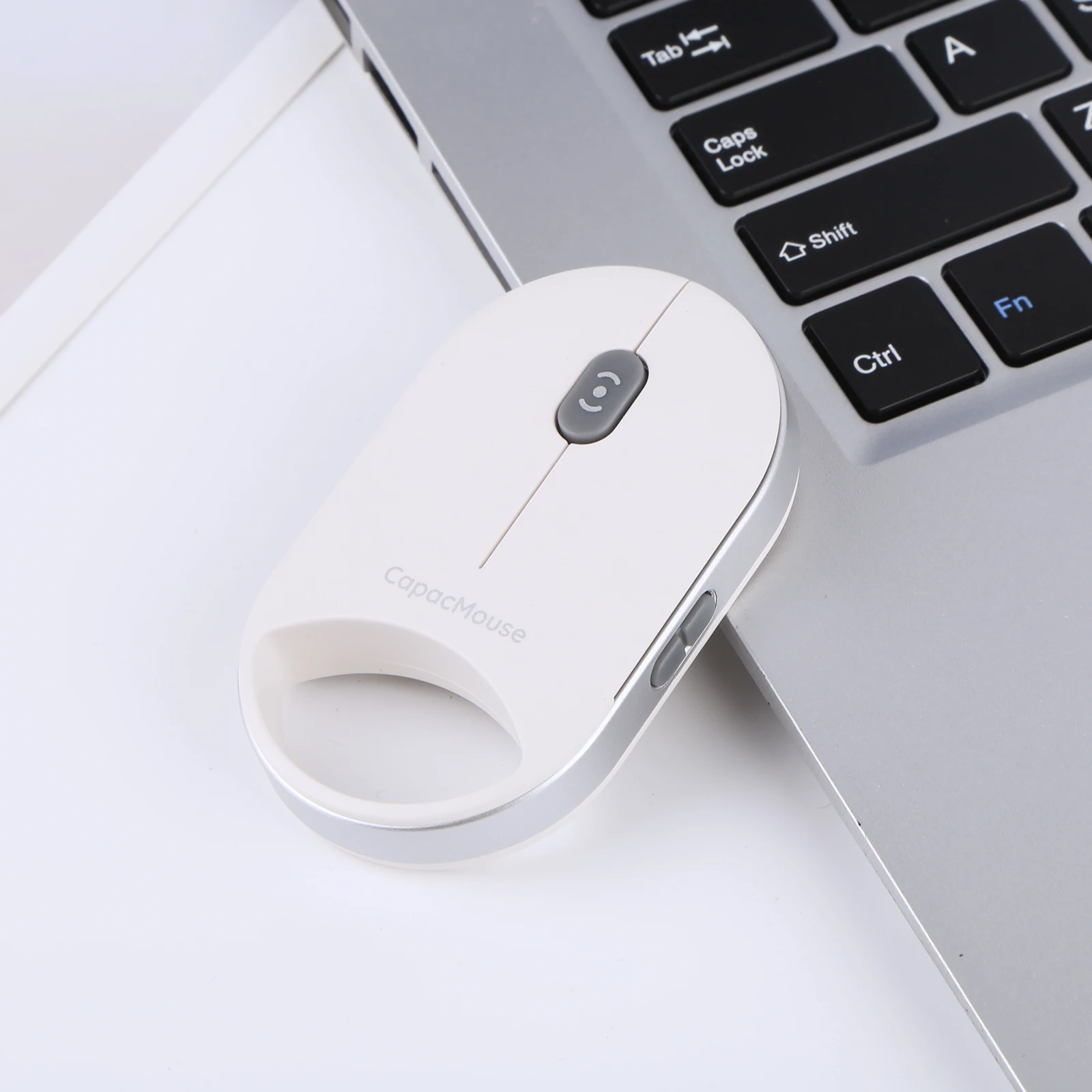 Ultra Thin Wireless Computer Mouse with USB Receiver Mini Capacitive Mouse Cordless Mice 4 Adjustable DPI for Laptop PC Computer