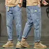 Jeans For Men Baggy Pants Loose Harem Pants Men Fashion Clothes   Pockets Patchwork Denim Trousers Size 28-36 5
