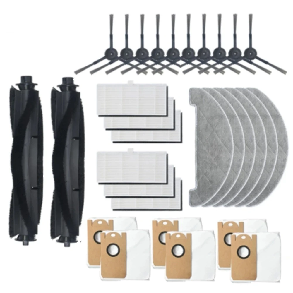 

Основная щетка, боковая щетка, фильтр Hepa, пылевые мешки, ткань для швабры S9 аксессуары для робота-пылесоса