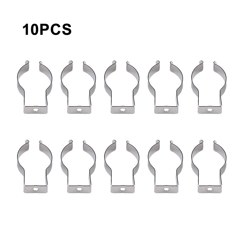 Reliable Tool Organization with 10pcs Silver Spring Terry Clips 304 Stainless Steel Construction (118 characters)