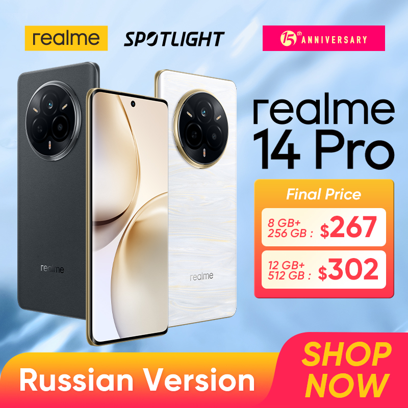 [World Premiere] realme 14 Pro 5G Smartphone Dimensity 7300 Chipset 6000mAh Battery 50MP Sony OIS Camera 120Hz Curved Display
