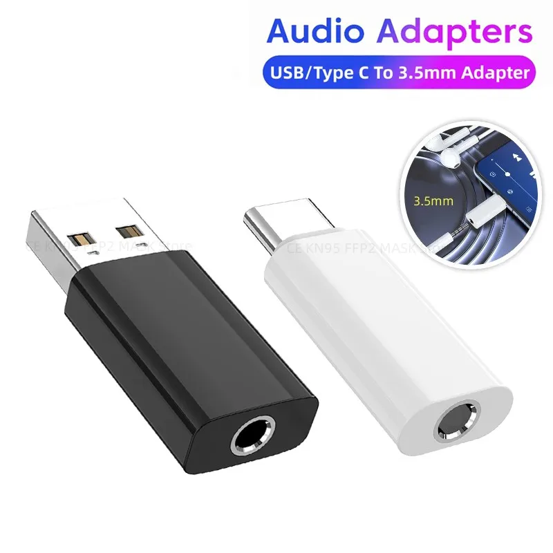 Universal USB-C to 3.5mm Audio Adapter - External Sound Card Converter