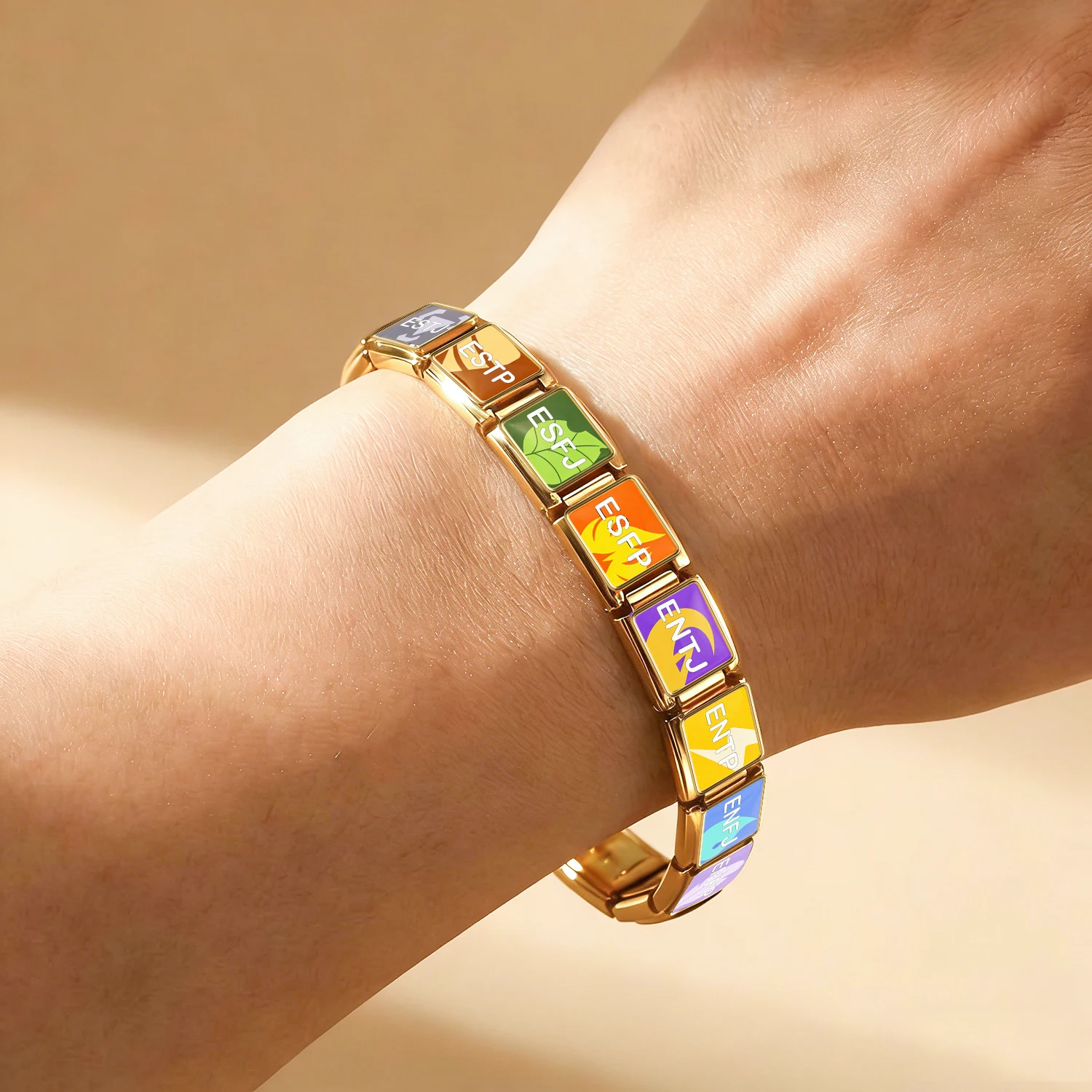 Original Design Trendige Persönlichkeiten-Serie Armband-Anhänger Italienische Glieder Passend für 9mm Edelstahl DIY Schmuckherstellung Perlen Charms – Detail 5