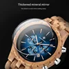 KUNHUANG Handmade Wooden Watch Multifunction Dial Mens Quartz Watch Luxury Luminous Chronograph Custom Logo relógio masculino 5