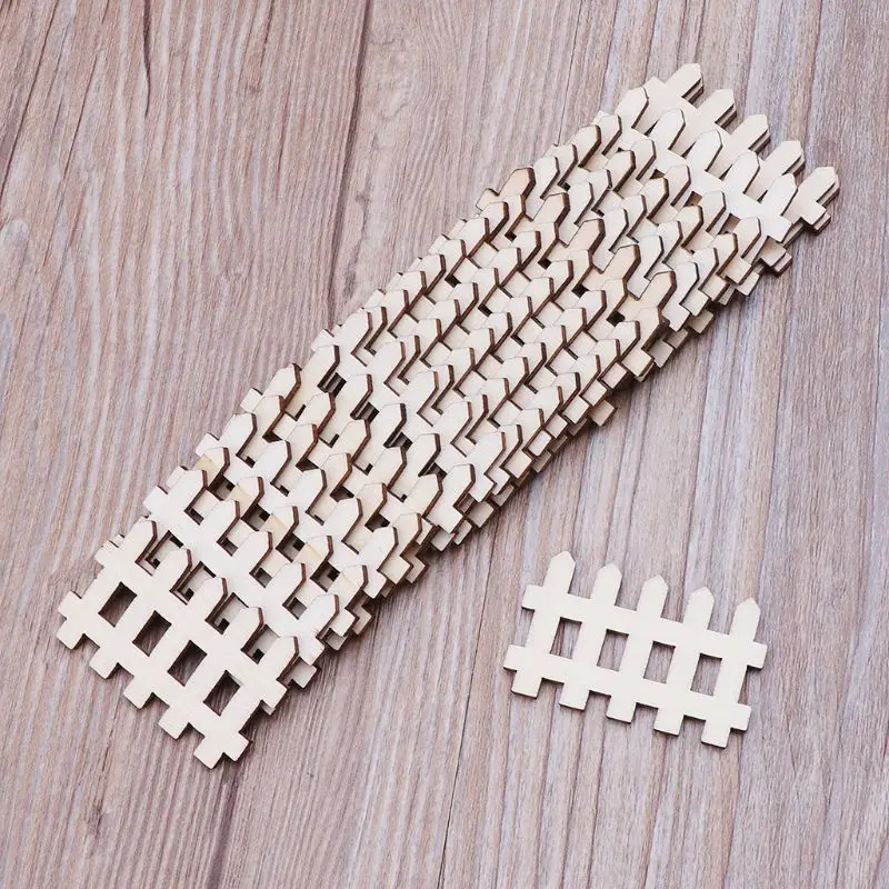 

25 Pcs Fence Wooden Slices Craft Cutout Christmas Party Decoration Props Wooden Embellishments Gift Tags Dropship