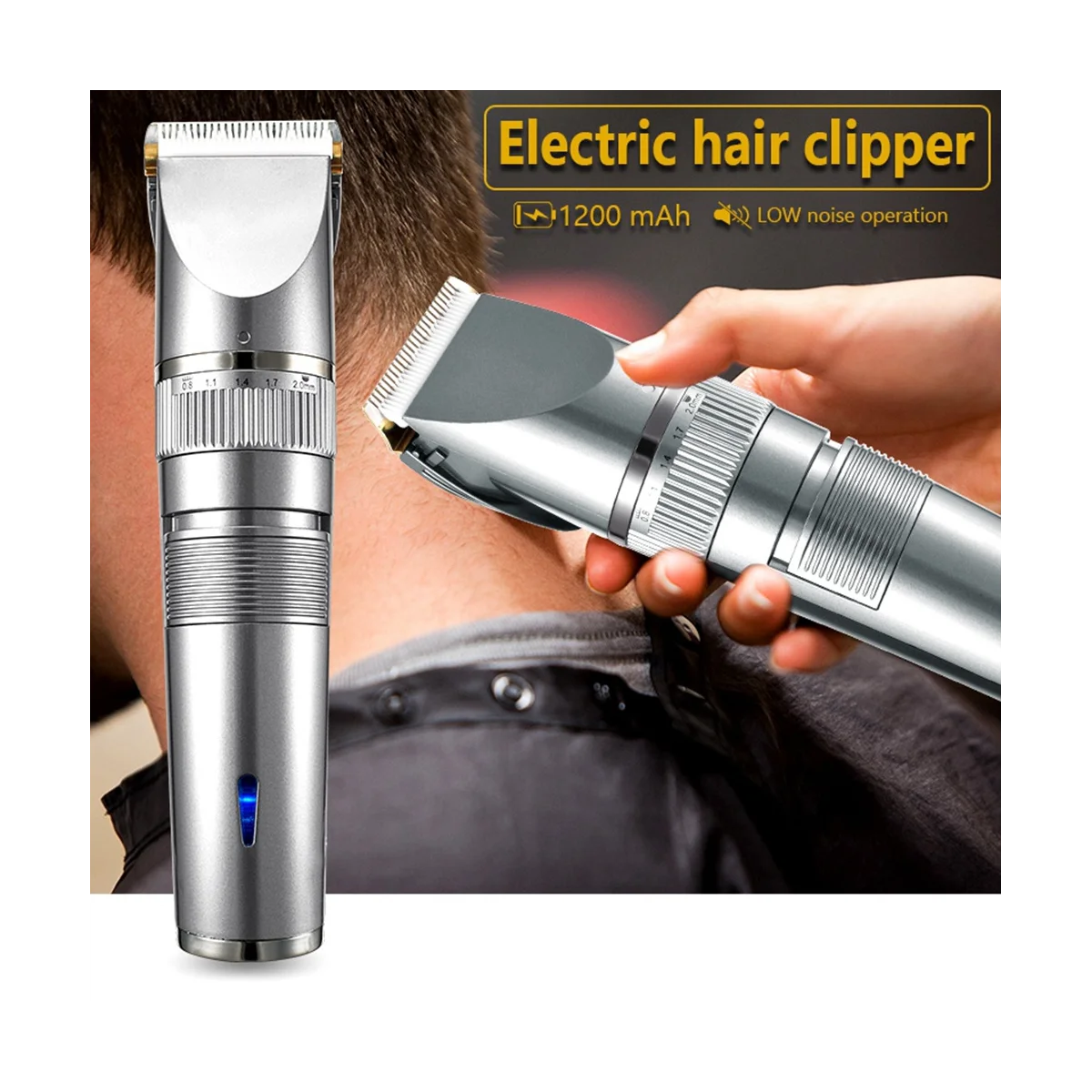 Professional Hair Clipper USB Rechargeable Hair Clipper Men Haircut Ceramic Blade Shave Hair Clipper 3