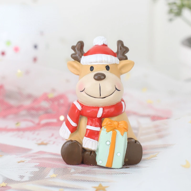 

Рождественская Кукла-олень Давида, мини-орнамент из смолы, Рождественская вечеринка, домашняя сцена, декоративный подарок