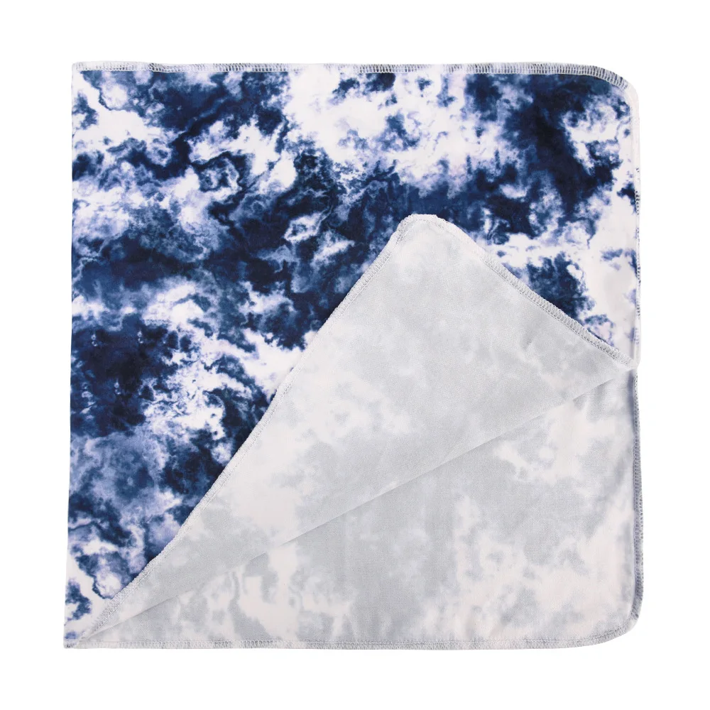 Lovely Stylish Gradient Color Newborn Photograph Printed Blanket and Headband Baby Shower Swaddle Baby Receiving Blanket