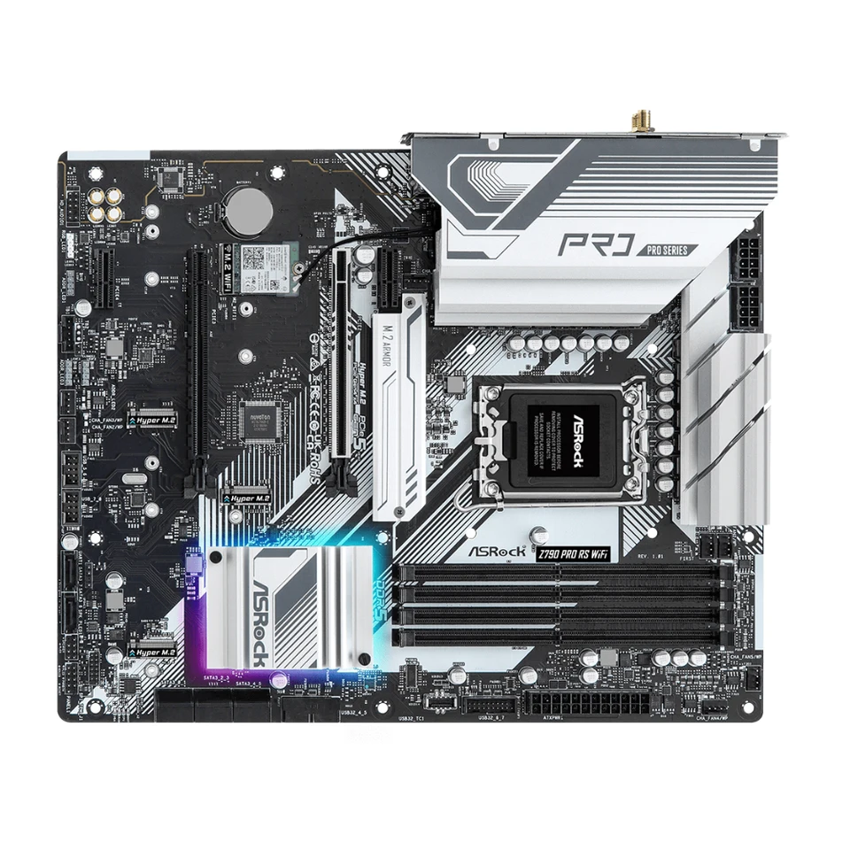 ASRock Z790 PRO RS WIFI Motherboard LGA 1700 Supports i9-14900K i7