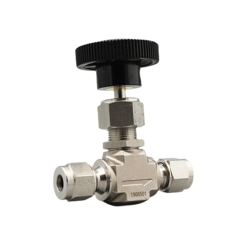 316L Edelstahl Hochdruck Doppel Ferrule Nadelventil 6/8/10 MM Manometer Nadel Kugelventil 6000 psi 1/8" 1/4" 3/8" – Detail 1