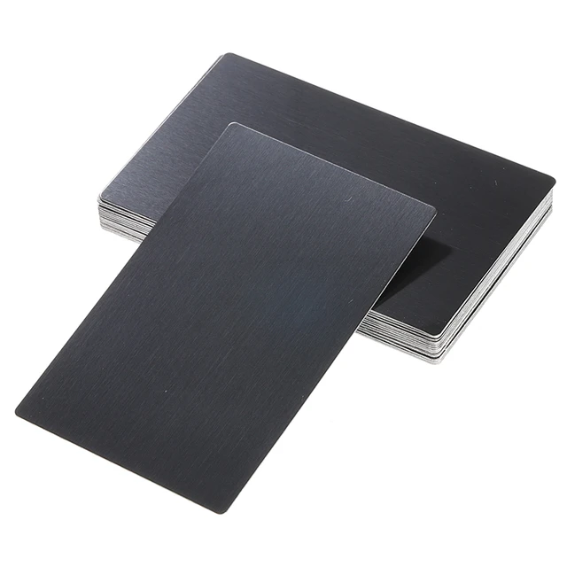 Aluminum Business Cards Blank 0.8mm  Black Matt Aluminium Business Card -  Blank Diy - Aliexpress