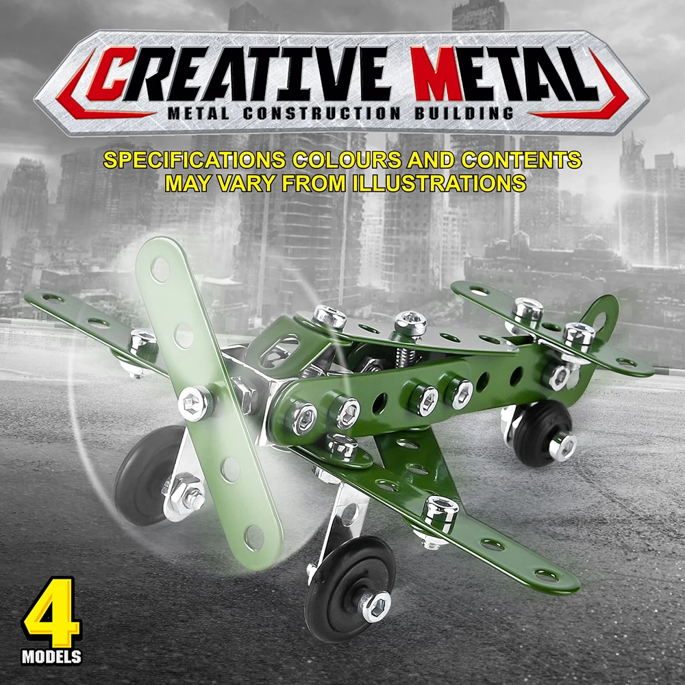 Metal Military Building Toys For Kids Erector Set Model