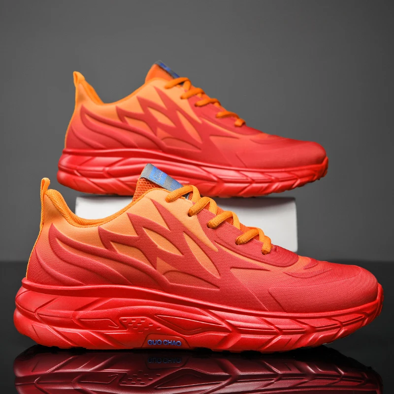 

Fashion Red Casual Sneaker Male Running Shoes Breathable Walking Tennis Man Platform Jogging Mens Trainers zapatillas de hombre