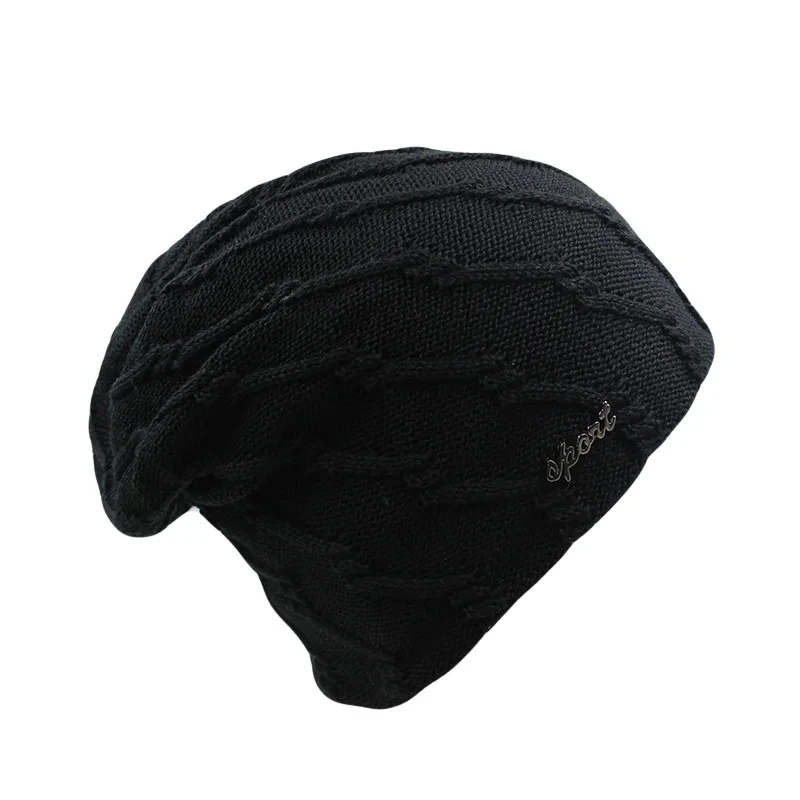 Neue Mode Männer Stricken Winter Warme Hut Outdoor Striped Frauen Unisex Erwachsene Mützen Skullies Lässige Bonnet Für Männlichen Dicken Hüte