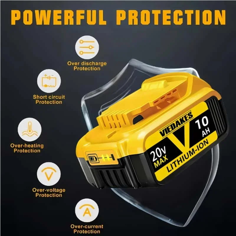 100% 고속 충전 DCG405 DCF512 DCB115 DCB118 디월트 배터리용 디월트 18V/20V 리튬 배터리 범용 리튬 배터리