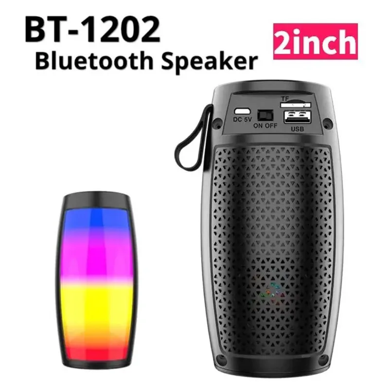 Portable Bluetooth Speaker with Colorful LED Light