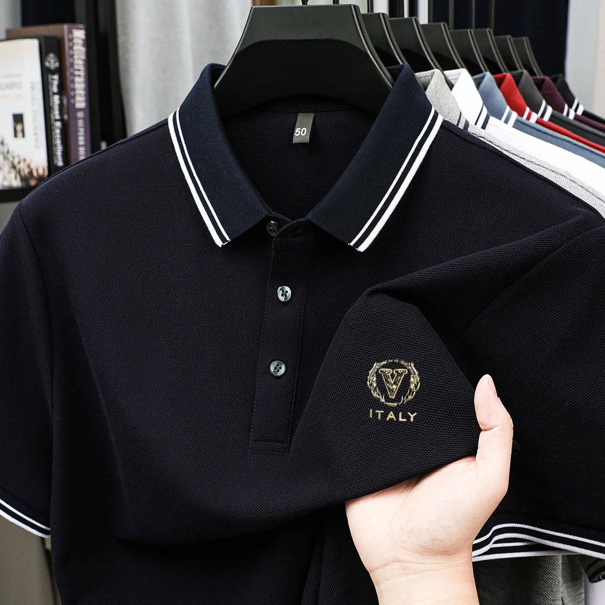 Men’s comfortable casual polo shirt for summer outfits