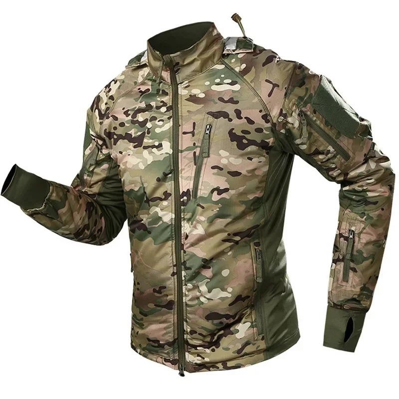 

Tiger Stripe Camo Us Military Jacket Tactical Clothing Fishing Wear Softshell Us Fleece Camouflage Clothing Man Hunting