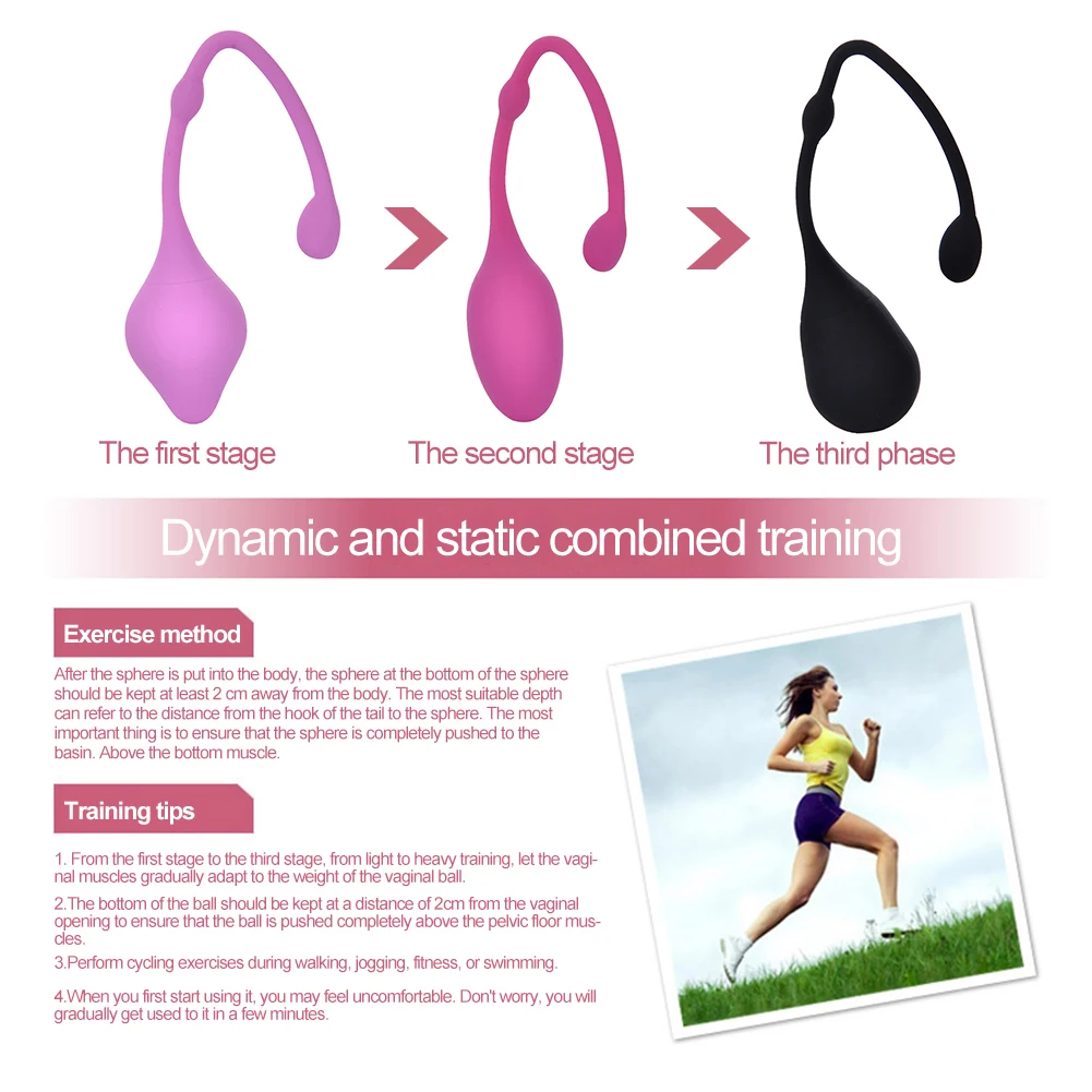 Kegel Balls Safe Silicone Ball Vibrator Kegel Ball Ben Wa Vagina Tighten Exercise Machine Sex Toy for Women Vaginal Geisha