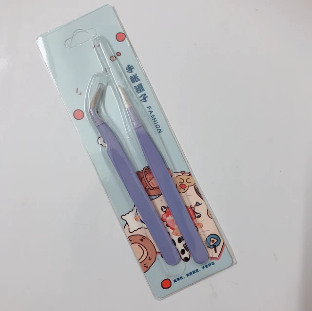 SKYSONIC BOBO Cute Tweezers Scrapbook Sticker Washi Tape Picking Multi-Tool Stationery DIY Junk Journal Album School Supplies 2pcs purple
