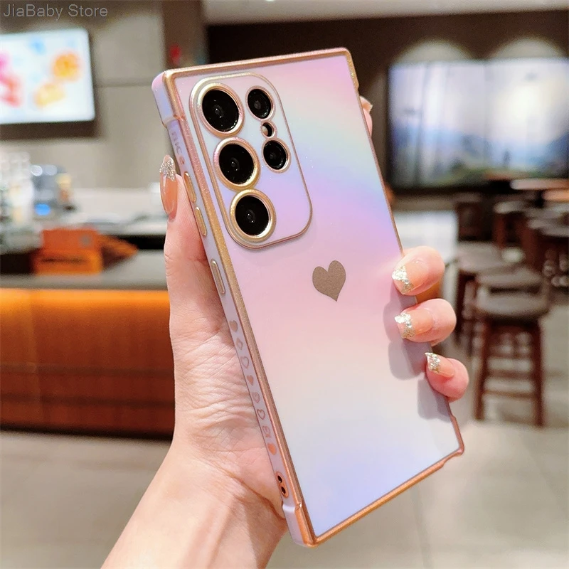 Luxury Rainbow Liquid Phone Case With Camera Protection & Holder_voghion.com
