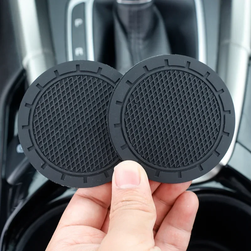 Car Cup Holder Anti-Slip Insert Coaster Mat Auto Cup Holder Soft Rubber Anti-skid Drink Bottle Mat Car Interior Accessories