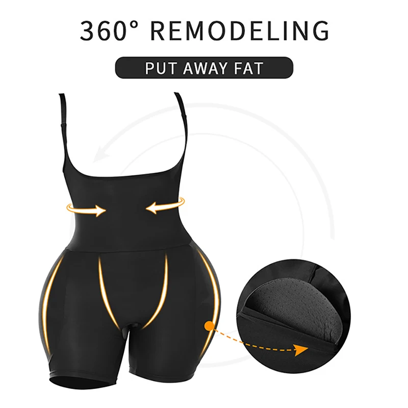 Side Butt Pads Shapewear Bodysuit for Women Tummy Control Butt Lifter Underwear Hourglass Body Shaper Padded Corset Bigger Booty