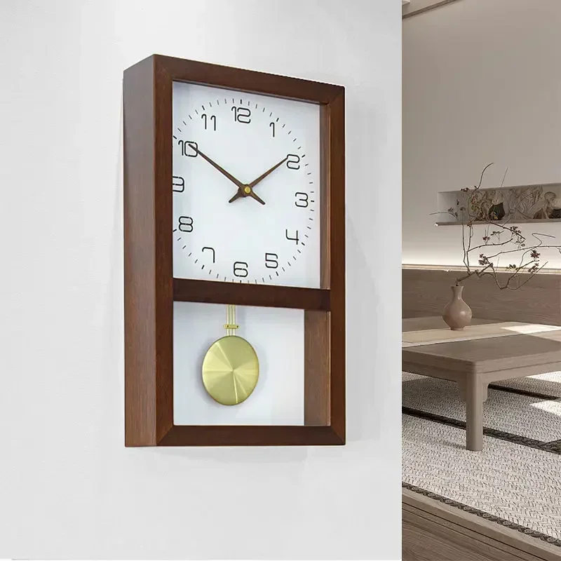 Japanese Solid Wood Wall Clock Hanging Wall