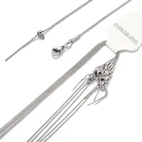 5 pièces/lot plaqué or 18 carats amovible 50cm en acier inoxydable boîte de bricolage serpent croix lien chaîne collier femmes pendentif à breloque bijoux 6