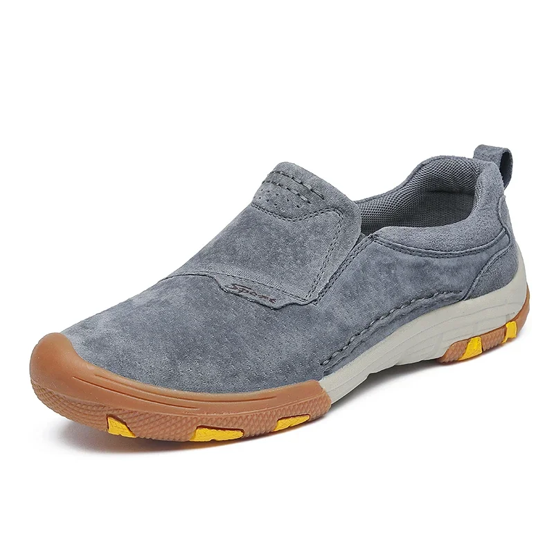 Genuine Leather Men Casual Shoes Fashion Men Sneakers Breathable Mens Loafers Shoes Luxury Moccasins Males Boat Shoes Size 38-46