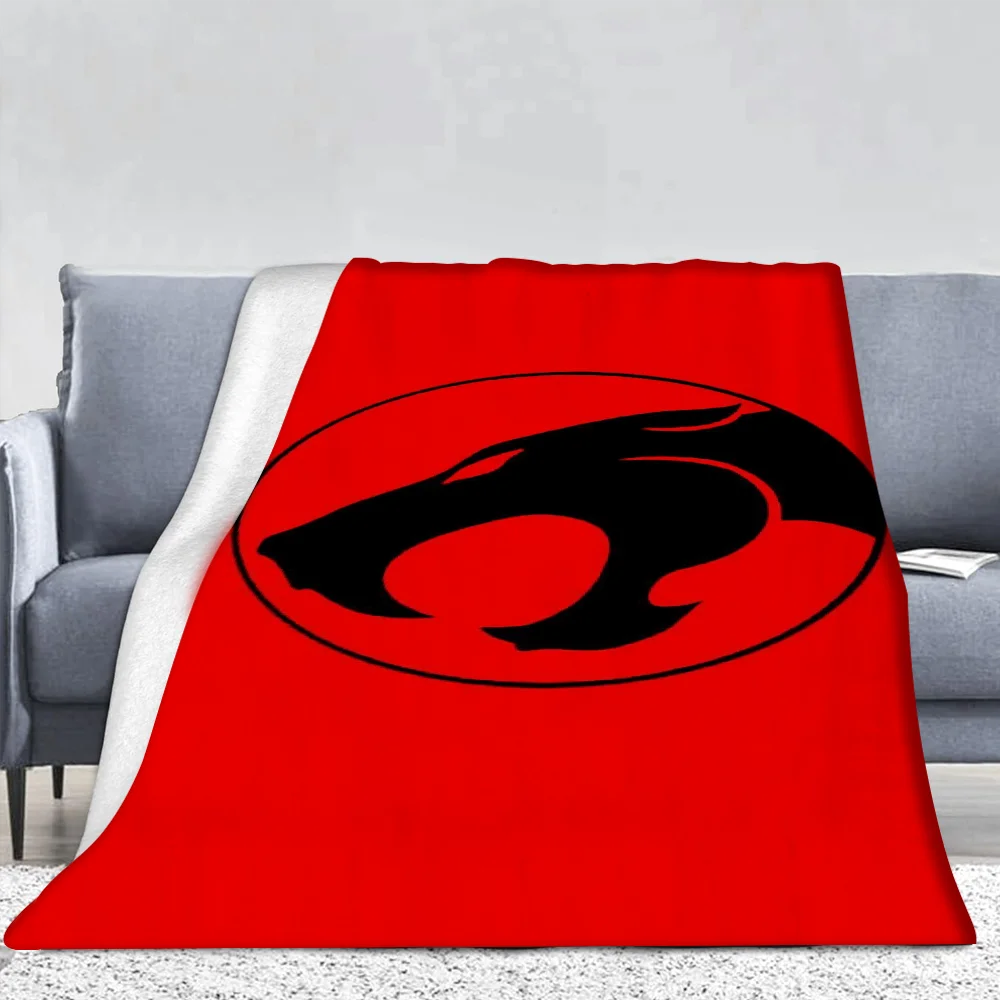 Thundercats 침대용 털 담요, 럭셔리 침구, 겨울 담요, 킹 사이즈 홈 인테리어, 푹신한 격자 무늬 비치 타올, 무릎 낮잠