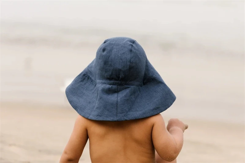 Kids Cotton Bucket Hat - UV Protection Summer Beach Cap