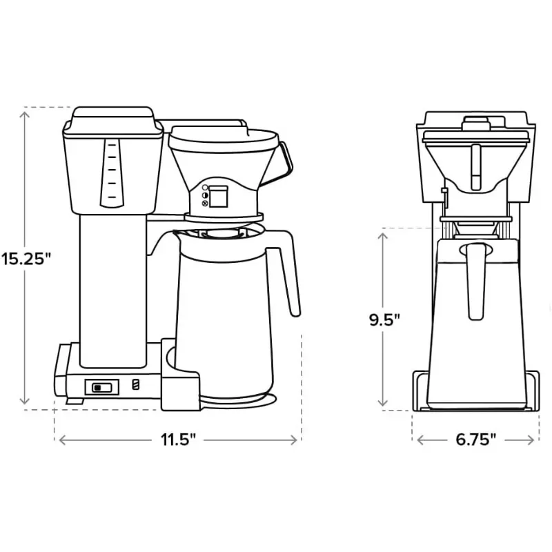 Technivorm Moccamaster 79118 KBT Coffee Brewer, 40 oz, Matte White 5