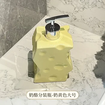 ขวดอิมัลชั่นขวดชีสสบู่แบบพกพาขวดเซรามิคแชมพูเครื่องจ่ายสบู่เหลวอุปกรณ์ในห้องน้ำ 11