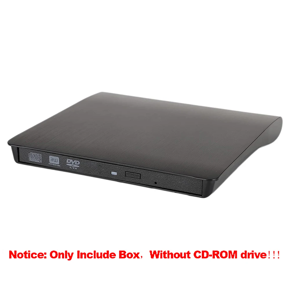 【NEW】 Non Slip USB 3.0 SATA External DVD CD-ROM RW Player Optical Drive Enclosure Case.