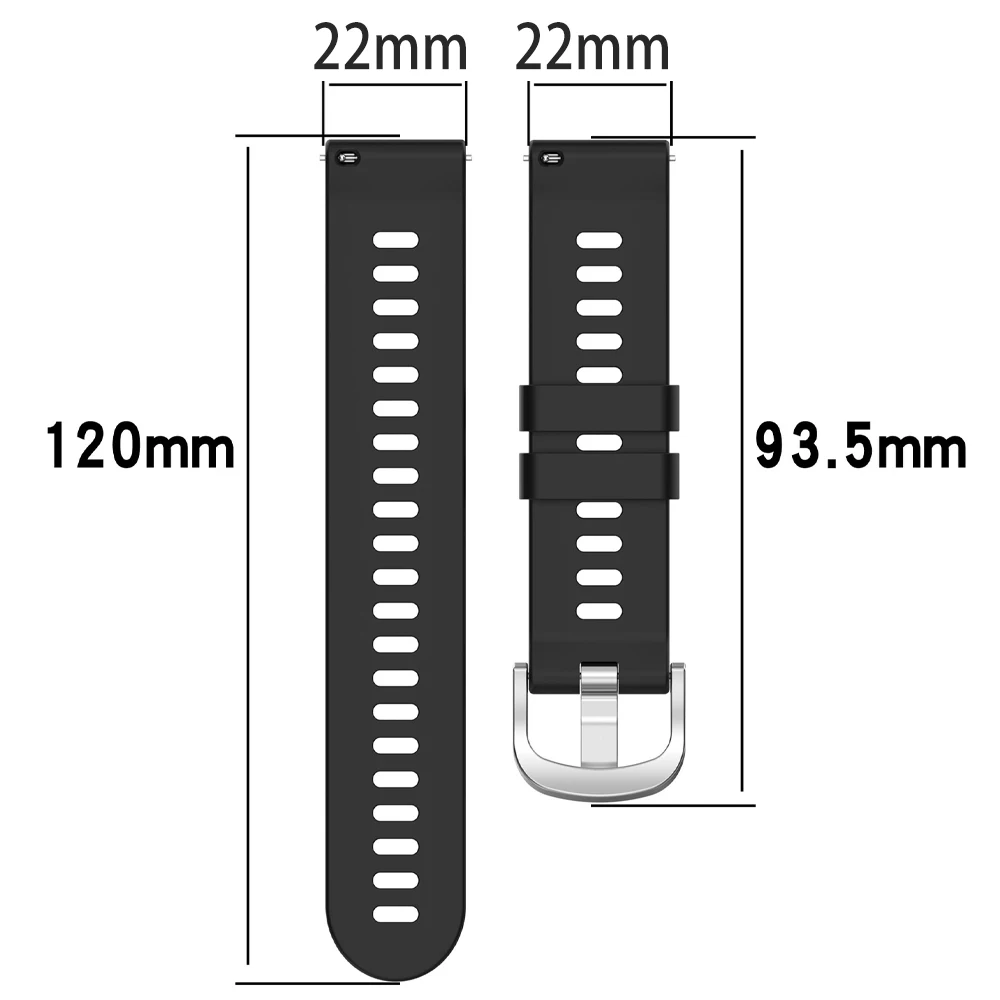 Silicone Soft 22mm Universal Watchband Strap