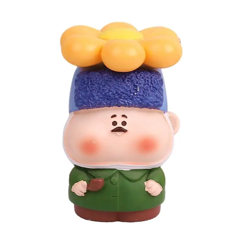 

Фотообои для автомобилей, декор для стола, поделки из смолы, украшения для приборной панели, мультяшная фигурка цветка, милый автомобиль