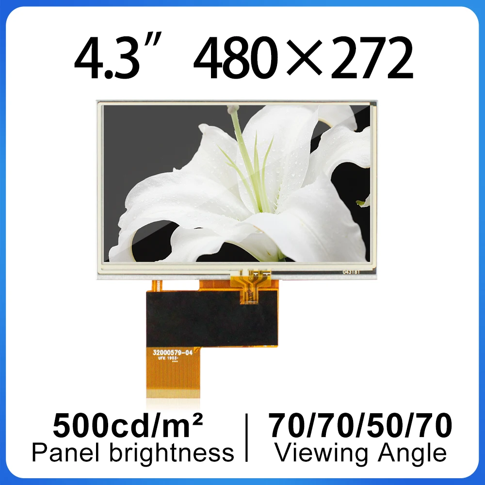 

Original 4.3 Inch 480*272 LVDS LCD Screen AT043TN24 V7 Resolution Brightness 500 Contrast 500:1 Industrial Replacement Display