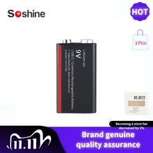 

Soshine 9V 6F22 500mAh USB Lithium Ion Rechargeable Polymer with Battery Box for Wireless Microphone / Alarm 7.4V 1A USB