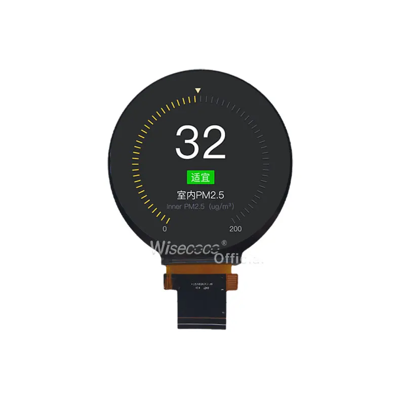 Wisecoco 2.8 Polegada Round Display Circular 480x480 Rgb Ips Módulo Lcd para Smart Home Appliance Automative Tela - Imagem 2