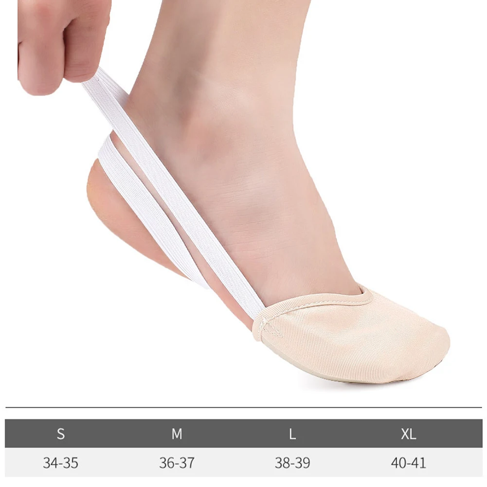 Rhythmic Gymnastics Toe Shoes Soft Half Socks Knitted Roupa Ginastica Professional Competition Sole Protect Elastic three Colors 6