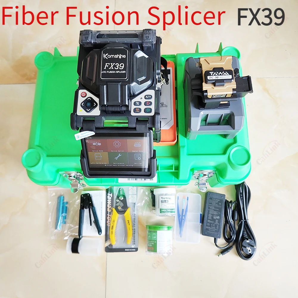 Komshine Fx39 Fiber Fusion Splicer 6S Splice. 6 Motors Trunk Empalmadora De Fibra Optica Soudeuse.7800Mah Battery Capacity Ftth